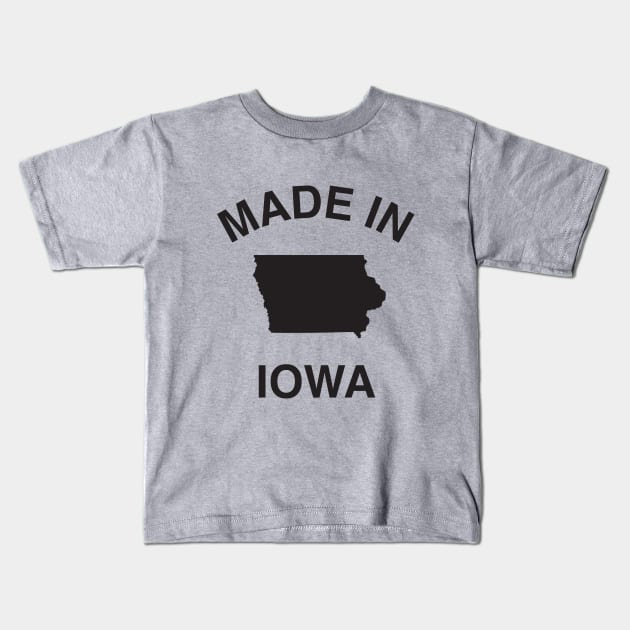 Made in Iowa Kids T-Shirt by elskepress